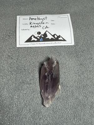 Amethyst Crystal Point – Kingston Mountains, CA