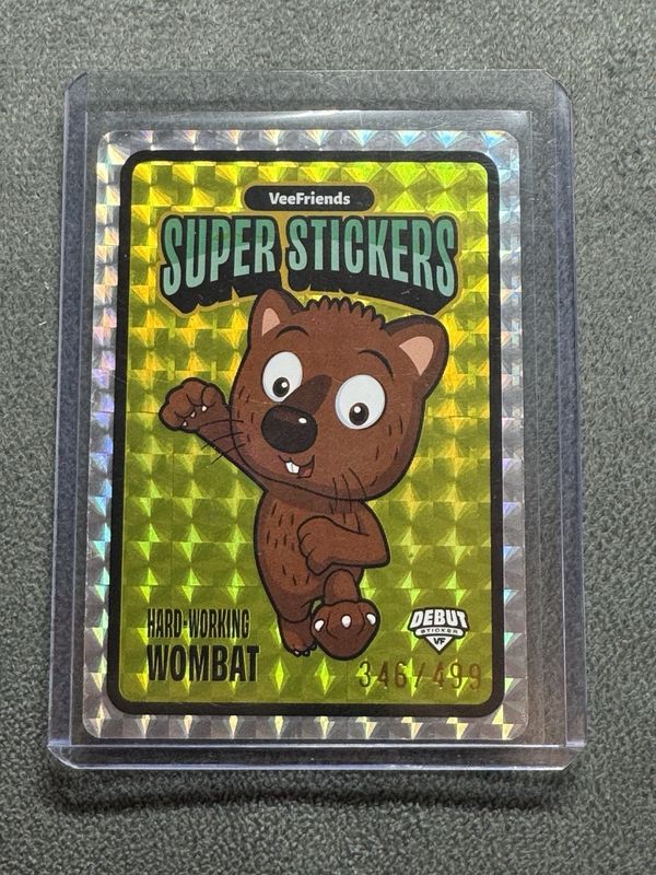 2026 VeeFriends Super Stickers Debut Series Hard-Working Wombat 346/499