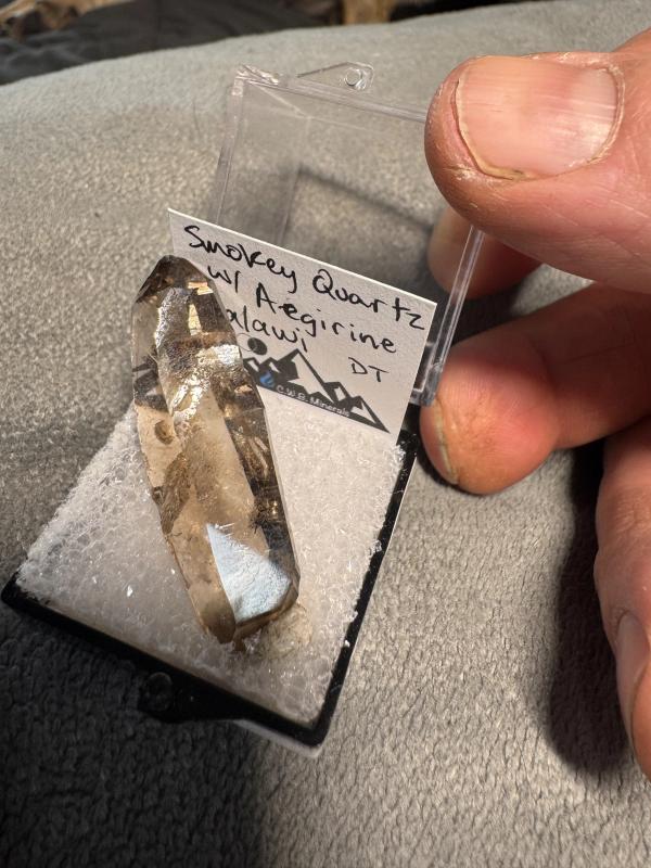 Smokey Quartz w/ Aegirine DT — Malawi