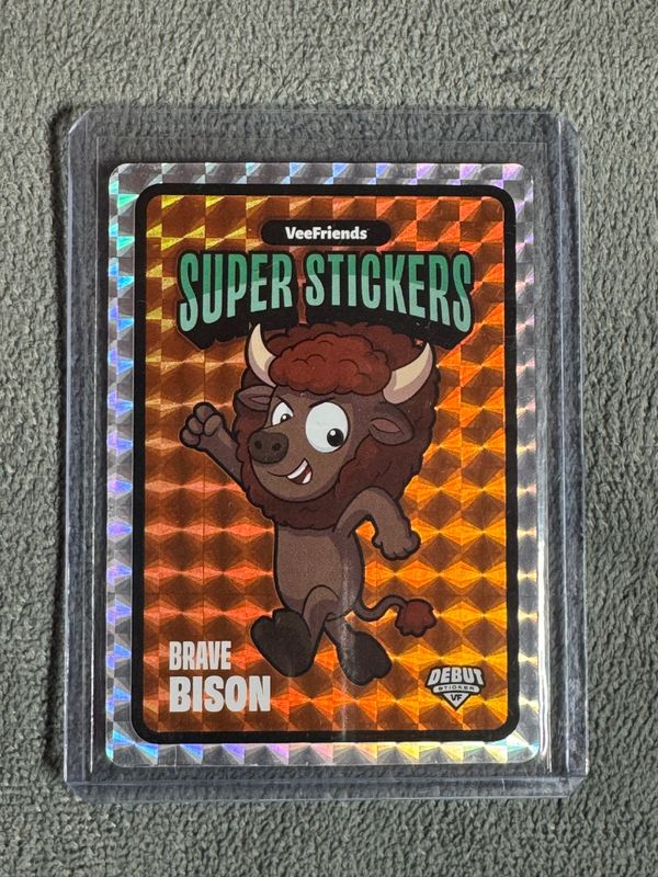 VeeFriends Super Stickers Spectacular Series Brave Bison Orange Debut
