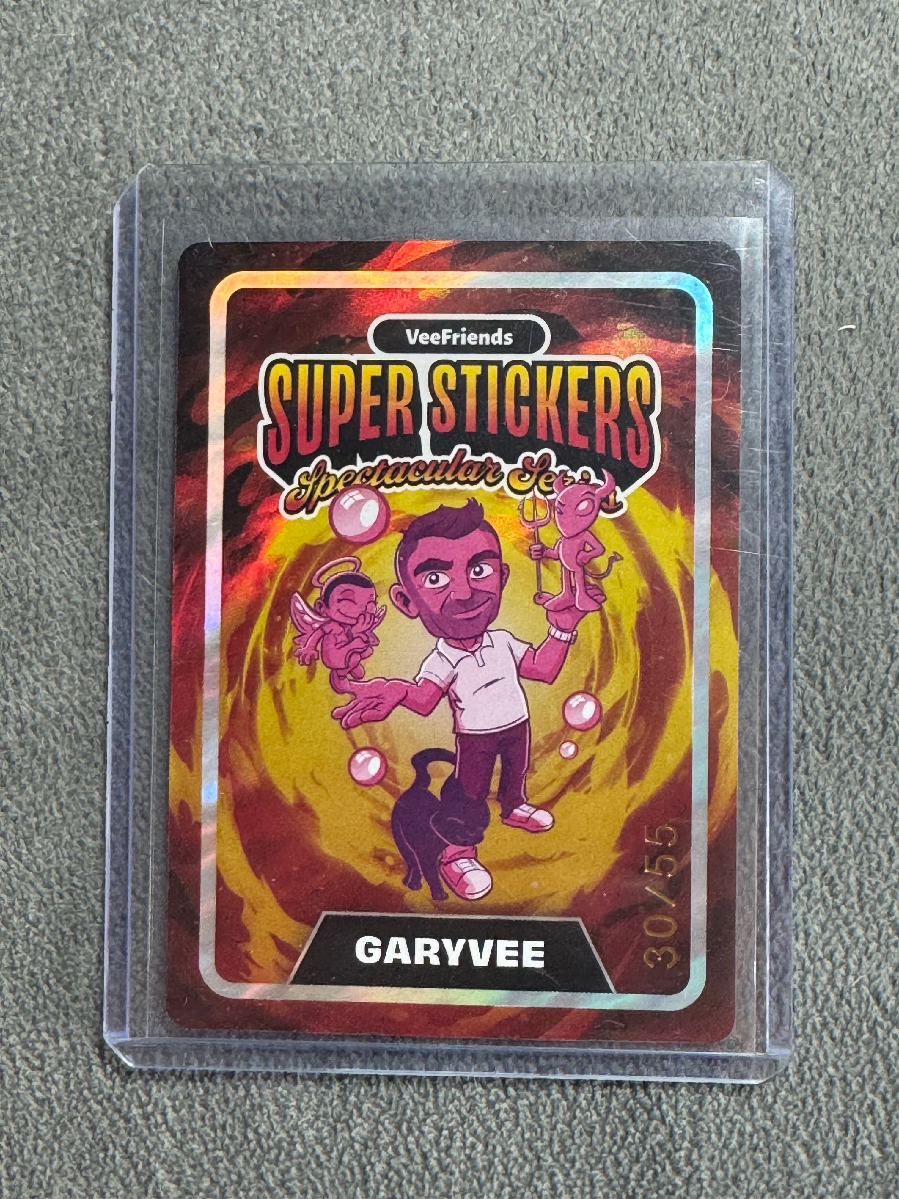 VeeFriends Super Stickers Spectacular Series GaryVee Bubble Gum / Lava Numbered 30/55