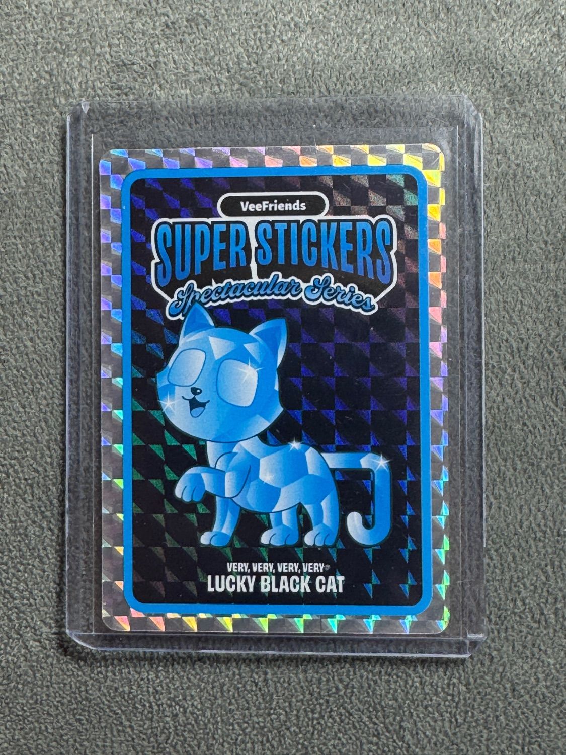 VeeFriends Super Stickers Spectacular Series Very Very Very Very Lucky Black Cat Diamond Base