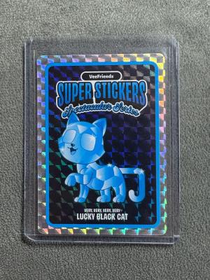VeeFriends Super Stickers Spectacular Series Very Very Very Very Lucky Black Cat Diamond Base