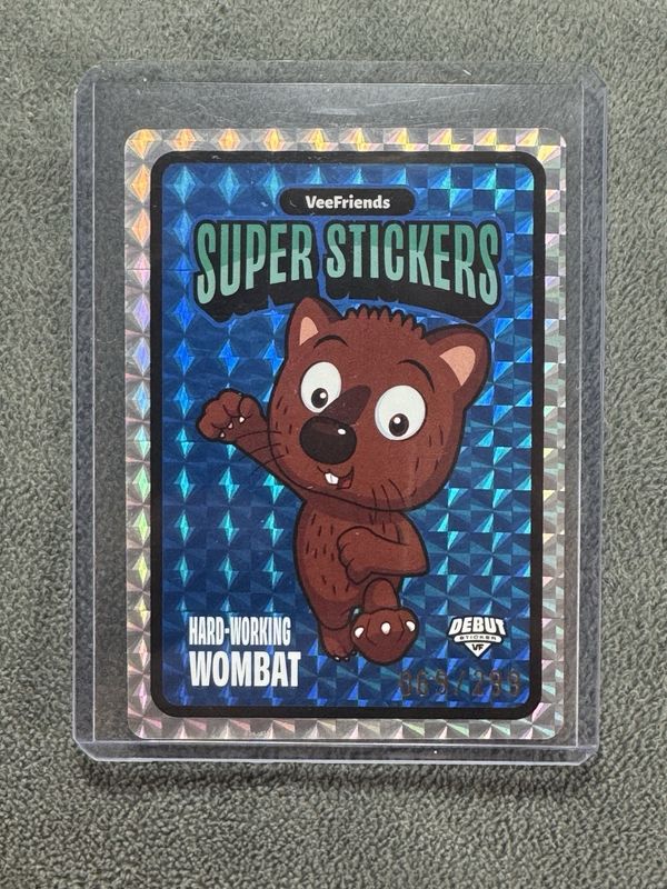VeeFriends 2026 Super Stickers Hard-Working Wombat Debut Numbered 069/299 