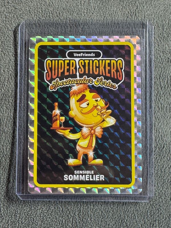 VeeFriends Super Stickers Spectacular Series Sensible Sommelier Gold Base