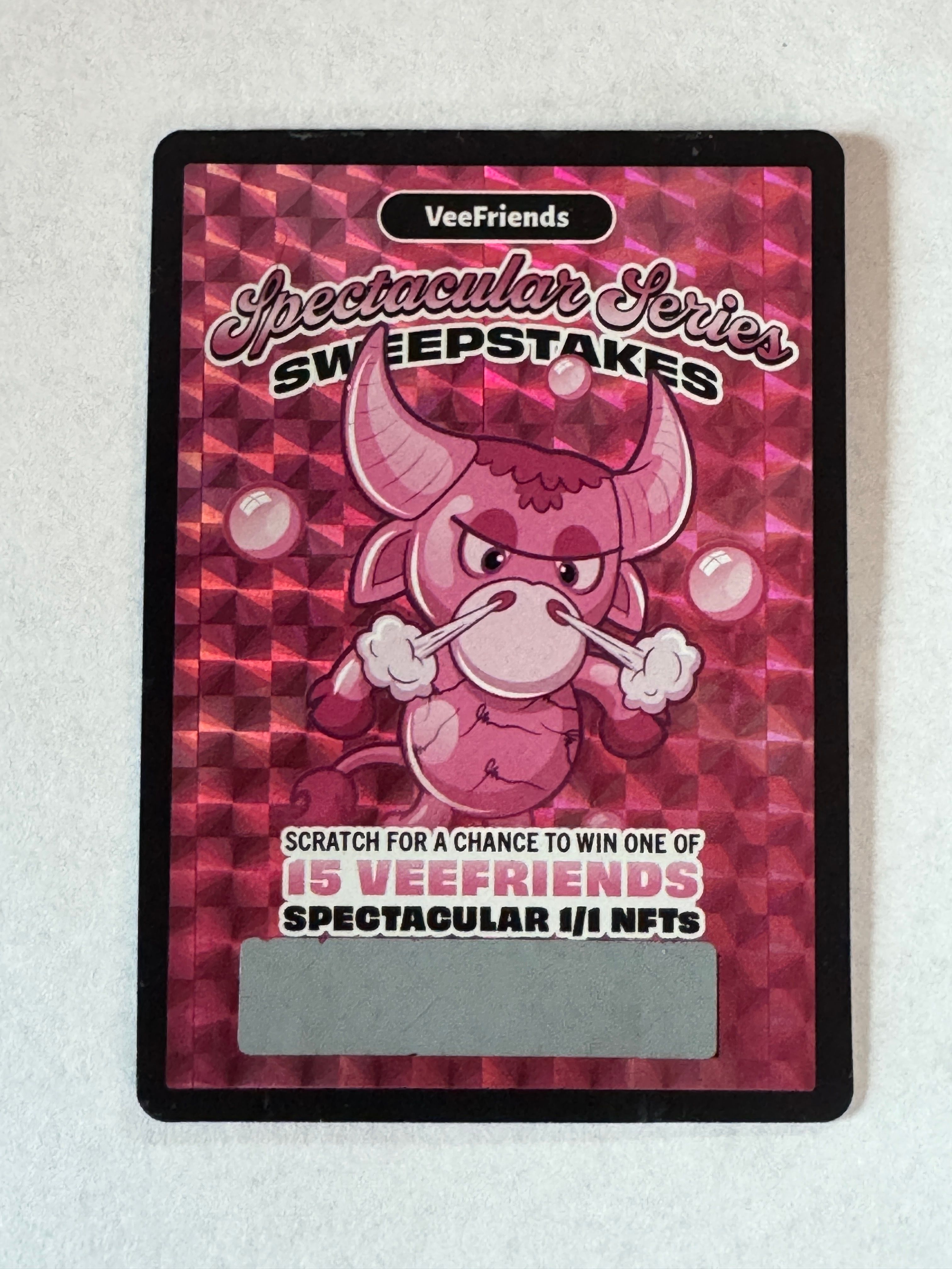 VeeFriends Spectacular Series Sweepstakes Scratch Card - Bull Character