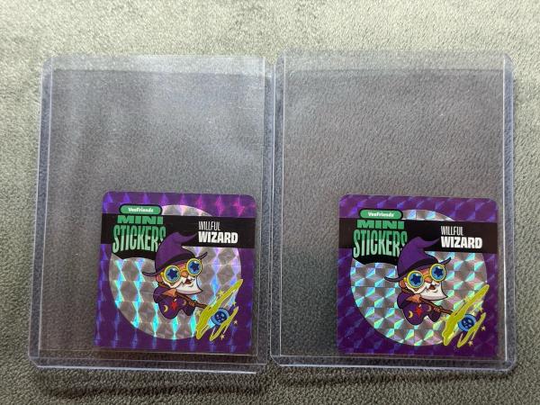 VeeFriends Mini Stickers Willful Wizard Non-Sport Trading Card Lot of 2 2026