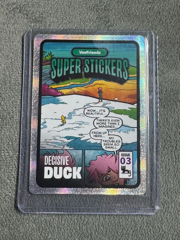 VeeFriends Super Stickers Spectacular Series Decisive Duck Comic Insert