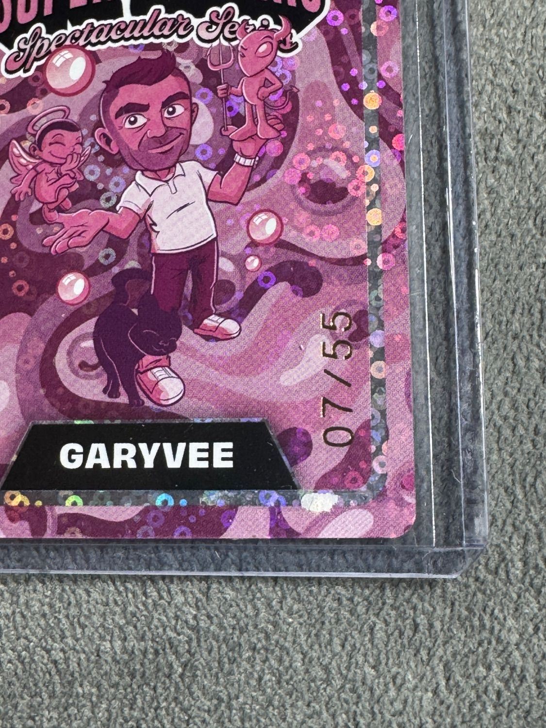 VeeFriends Super Stickers Spectacular Series GaryVee Bubble Gum / Bubble Gum Spectacular Match Numbered 07/55