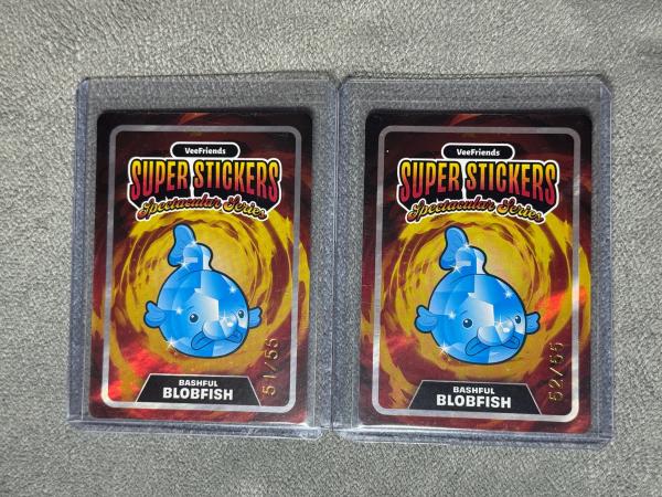 VeeFriends Super Stickers Spectacular Series Bashful Blobfish Holographic
