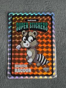 VeeFriends Super Stickers Spectacular Series Respectful Racoon Orange Debut