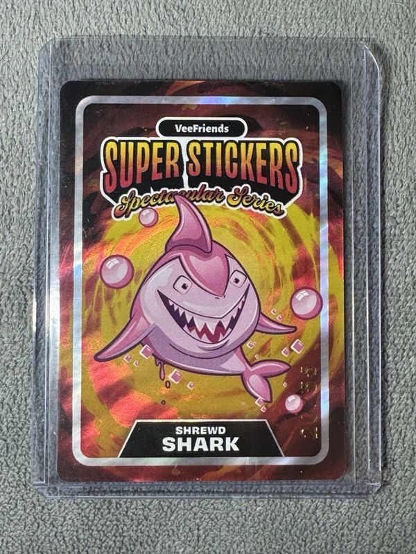 2026 VeeFriends Spectacular Series Shrewd Shark Sticker 24/55 Serial Numbered