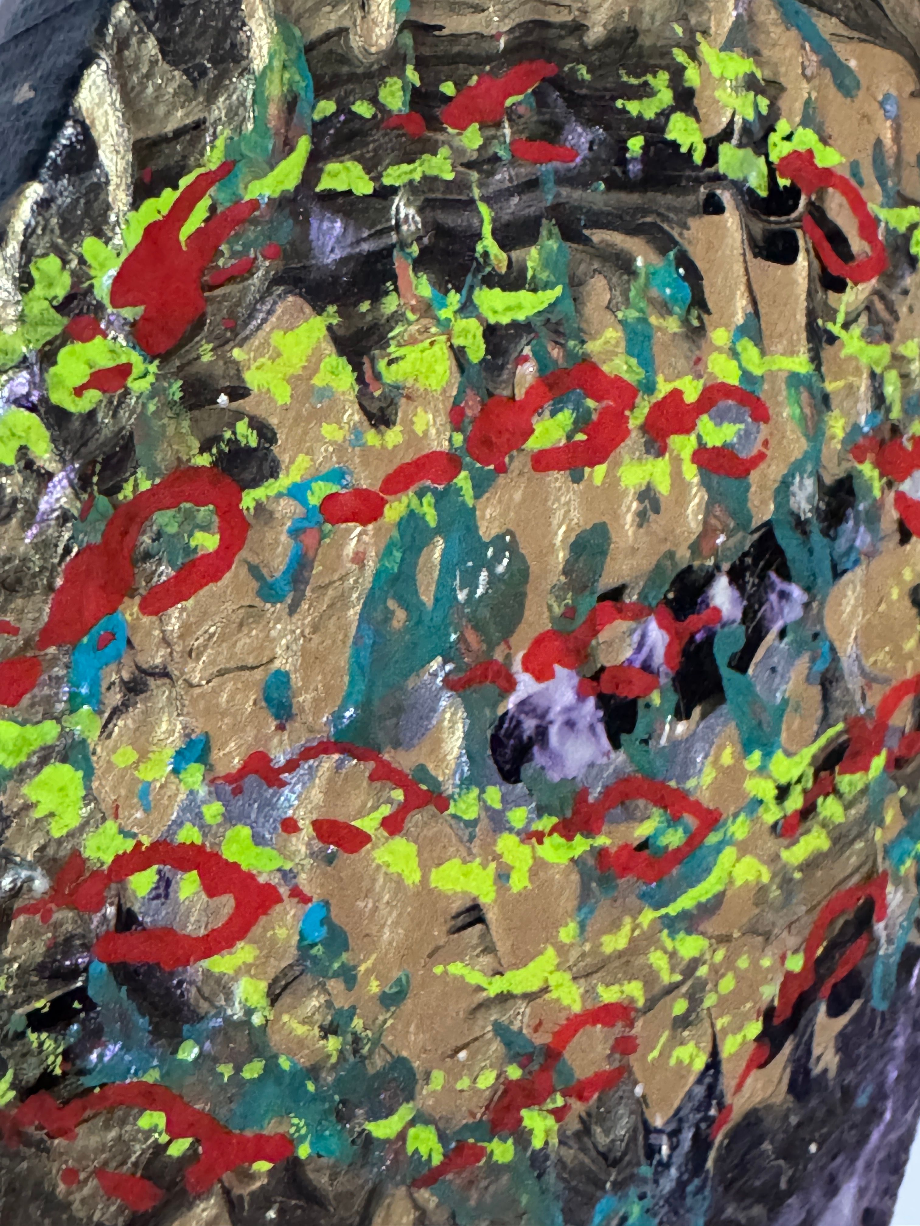 Gold Vortex with Red Loops