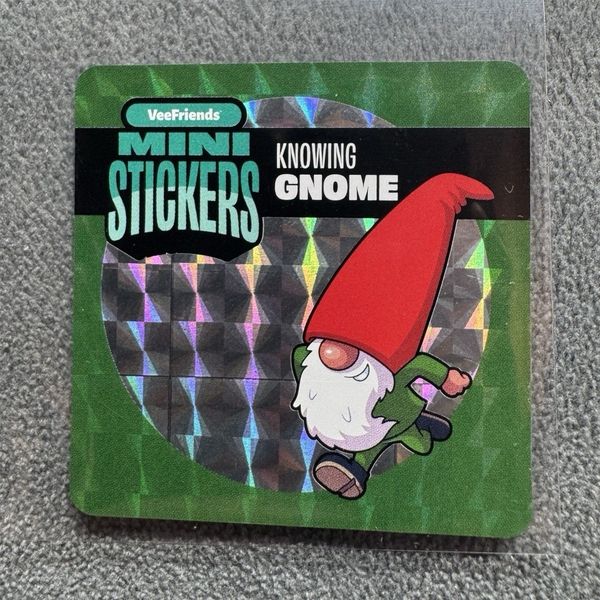 2025 VeeFriends Mini Stickers Knowing Gnome Hologram Sticker
