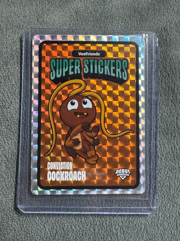 VeeFriends Super Stickers Spectacular Series Conviction Cockroach Orange Debut