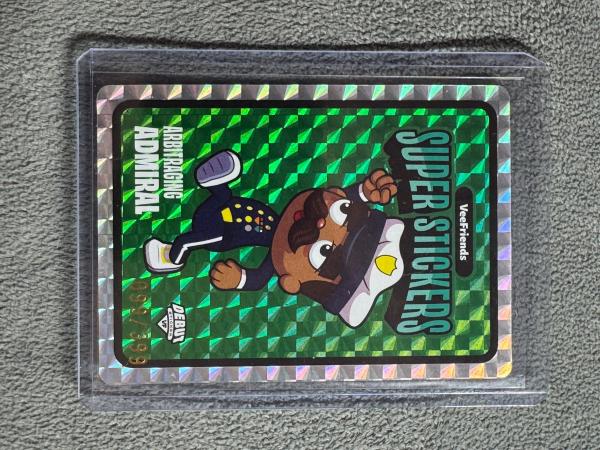 VeeFriends Super Stickers Spectacular Series Arbitraging Admiral Green Debut Numbered 099/399