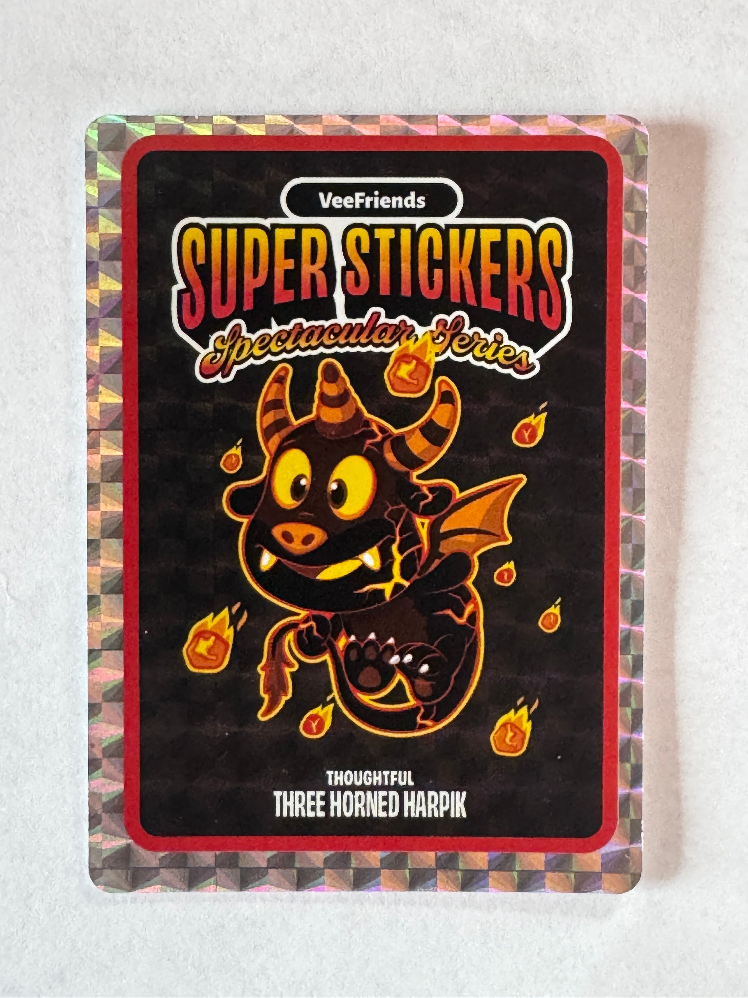 Thoughtful Three Horned Harpik Super Stickers Spectacular Series