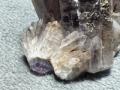 Amethyst Crystal Cluster with Smoky Quartz Matrix