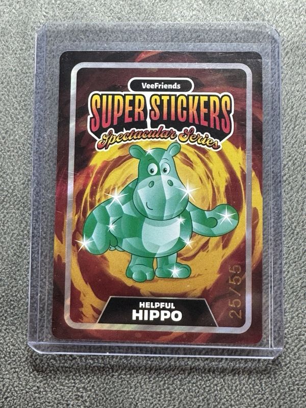 2026 VeeFriends Super Stickers Spectacular Series Helpful Hippo Sticker 25/55