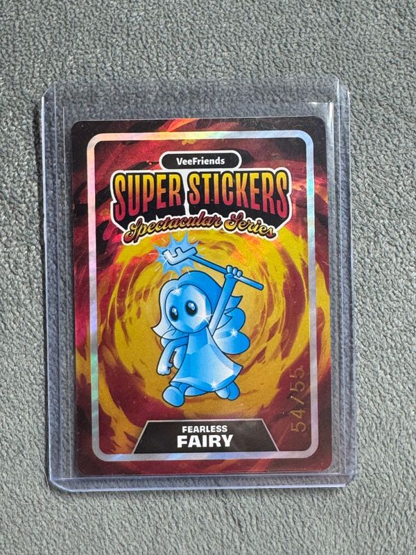 VeeFriends Super Stickers Spectacular Series Fearless Fairy Holographic Numbered 54/55