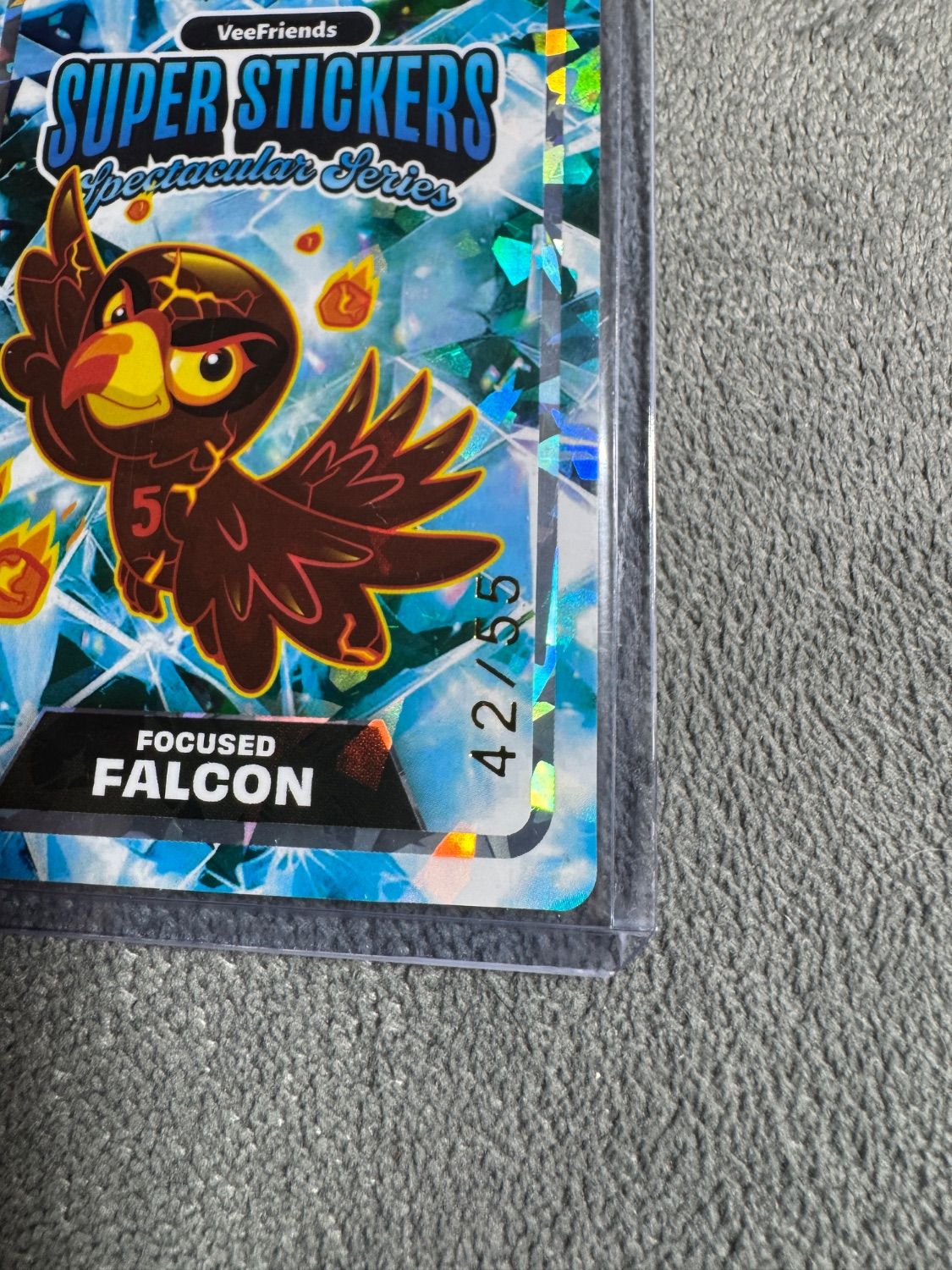 VeeFriends Super Stickers Spectacular Series Focused Falcon Lava / Diamond Numbered 42/55