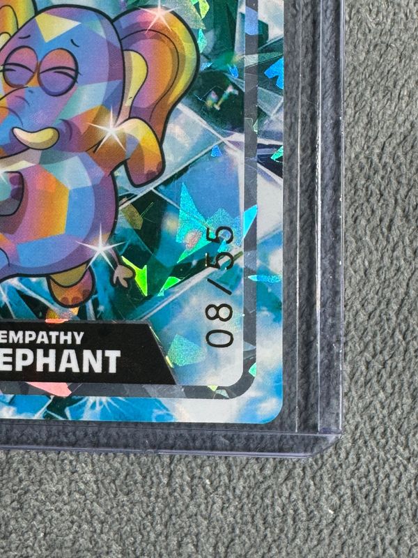 VeeFriends Super Stickers Spectacular Series Empathy Elephant Holographic Prismatic Numbered 08/55