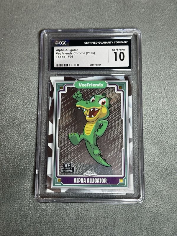VeeFriends Chrome Alpha Alligator #26 First Chrome Topps CGC 10 Trading Card