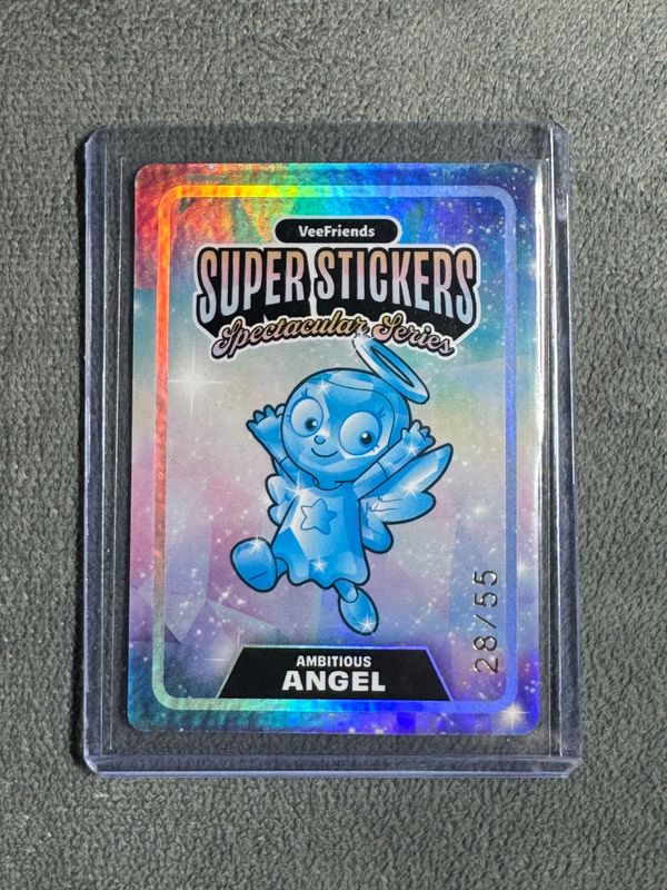 VeeFriends Super Stickers Spectacular Series Ambitious Angel Holographic Numbered 28/55