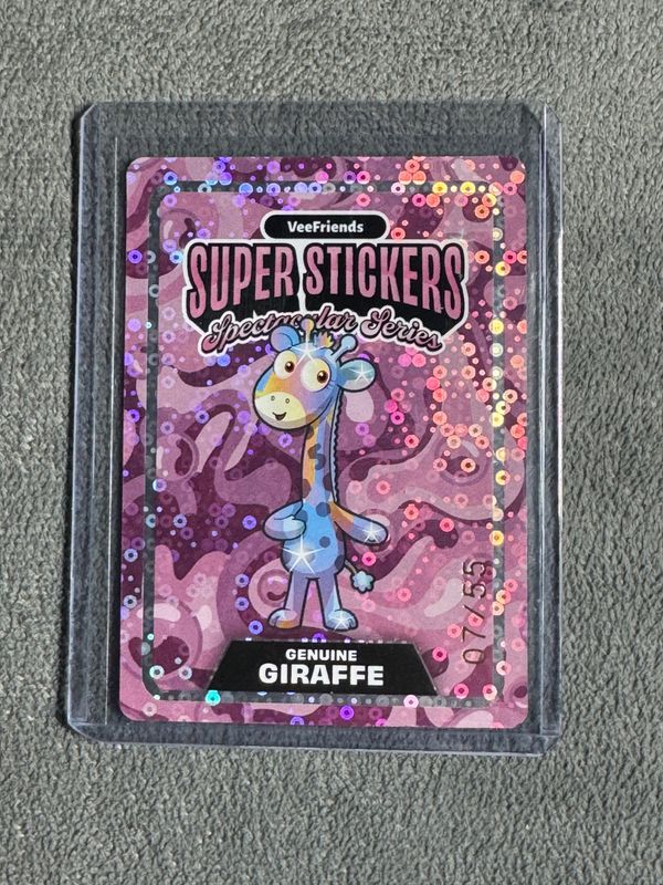 VeeFriends Super Stickers Spectacular Series Genuine Giraffe Holographic Sparkle Numbered 07/55