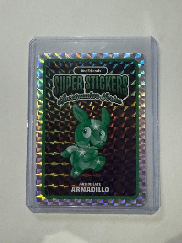 2026 VeeFriends Spectacular Series Articulate Armadillo Emerald Base