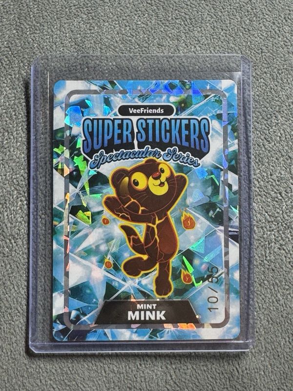 2026 VeeFriends Super Stickers Spectacular Series Mint Mink Holo Serial 10/55