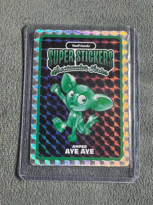 VeeFriends Super Stickers Spectacular Series Amped Aye Aye Emerald