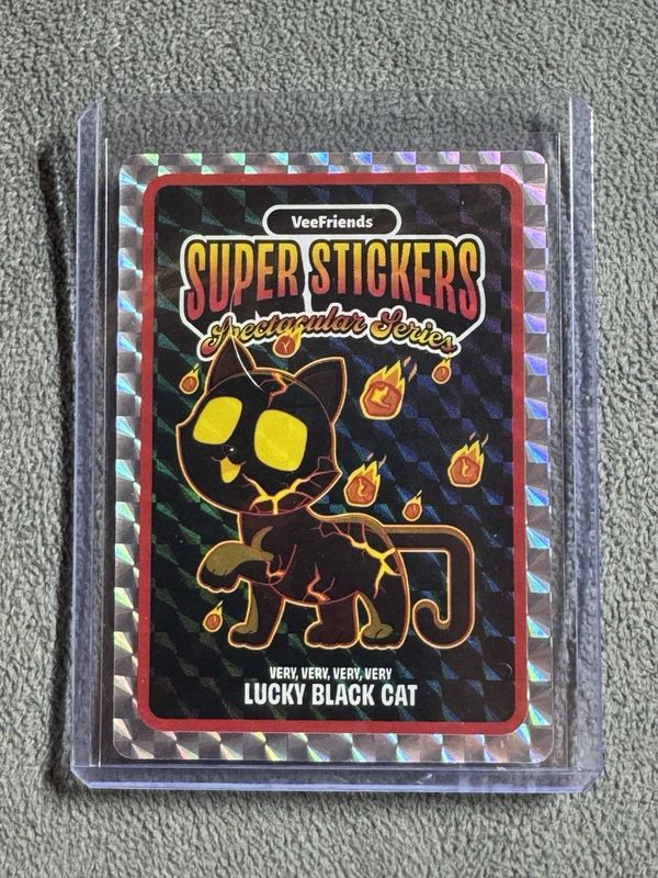 2026 VeeFriends Super Stickers Spectacular Series Very Lucky Black Cat Sticker