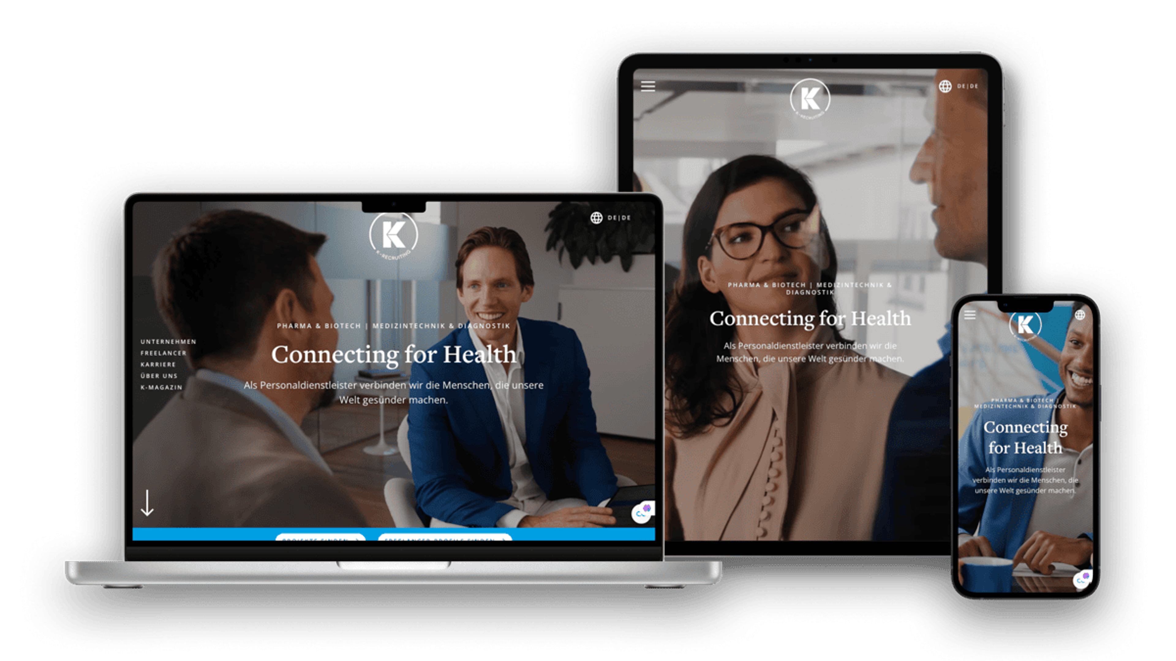 K-Recruiting website screenshot