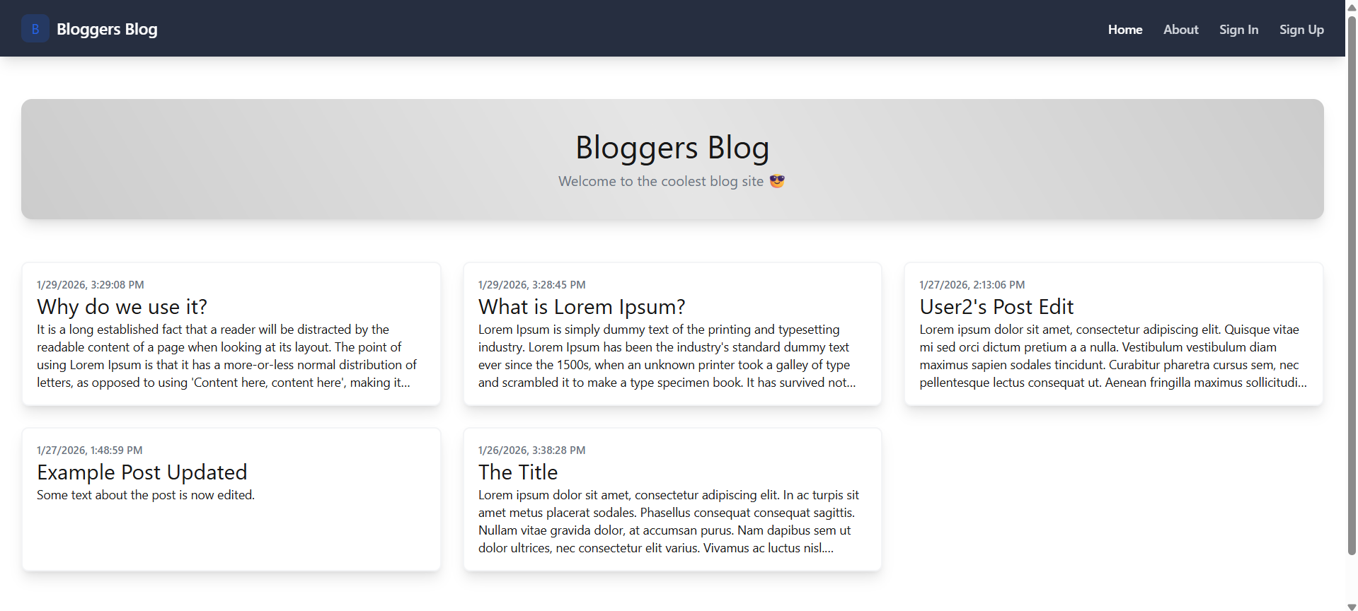 Bloggers Blog — Full-Stack Blogging Platform