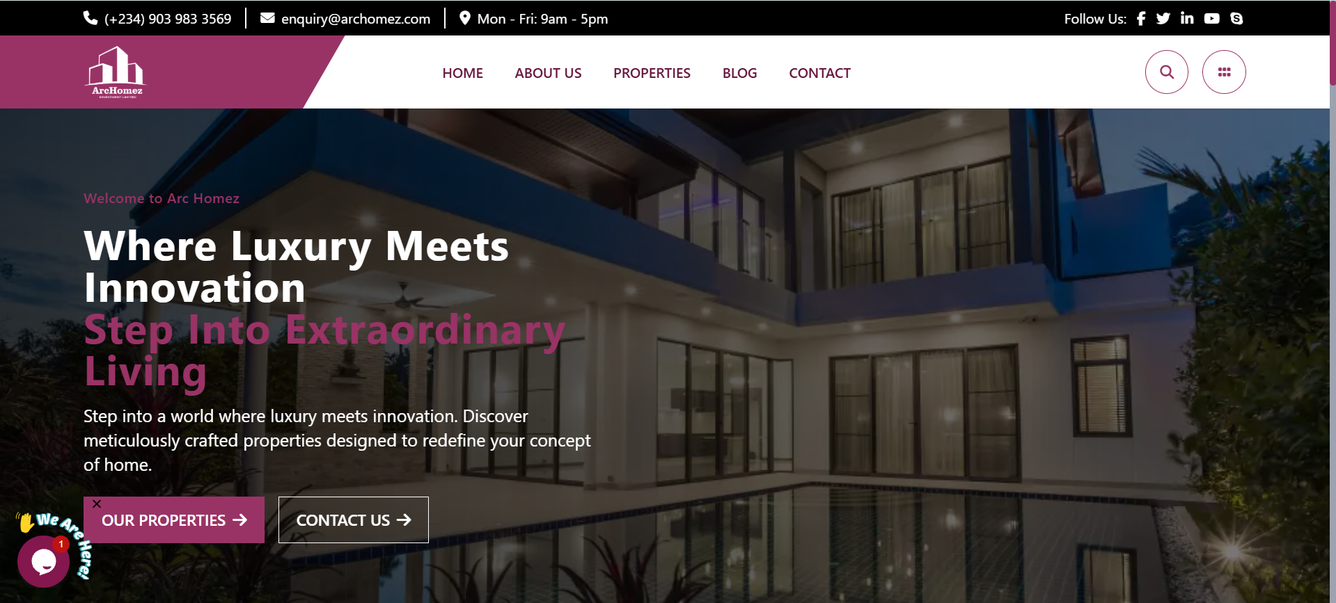 ArcHomez — Luxury Real Estate Website