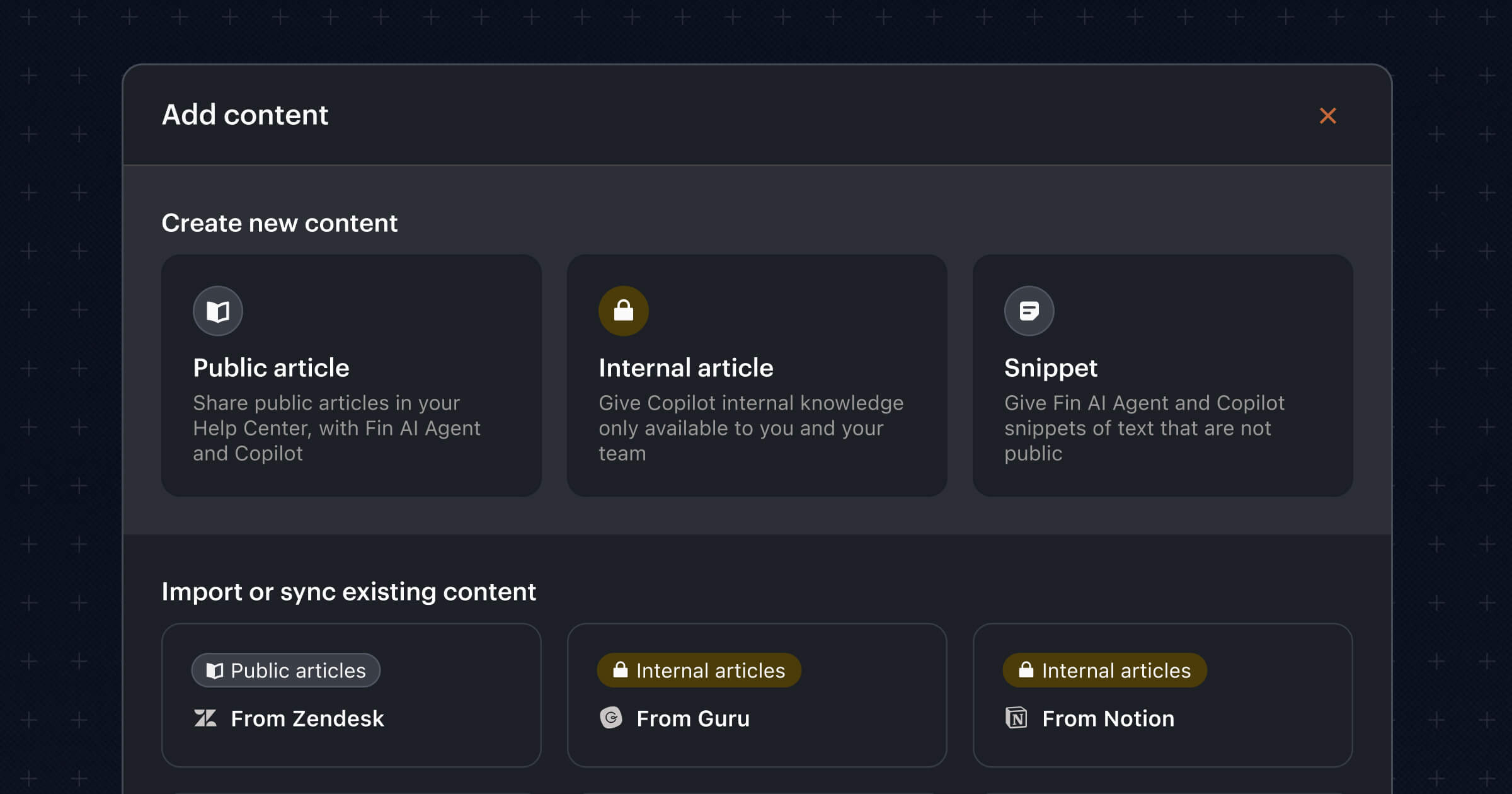 Knowledge Sources | Updates | Fin AI