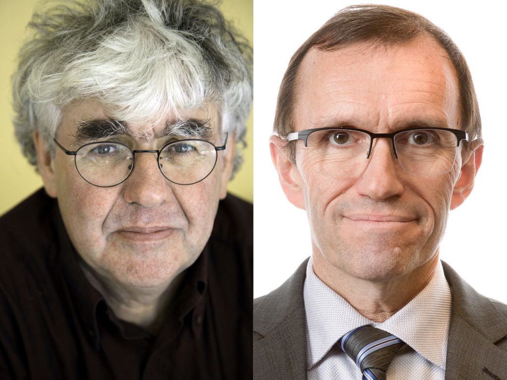 Portrett av Geert Mak og Espen Barth Eide