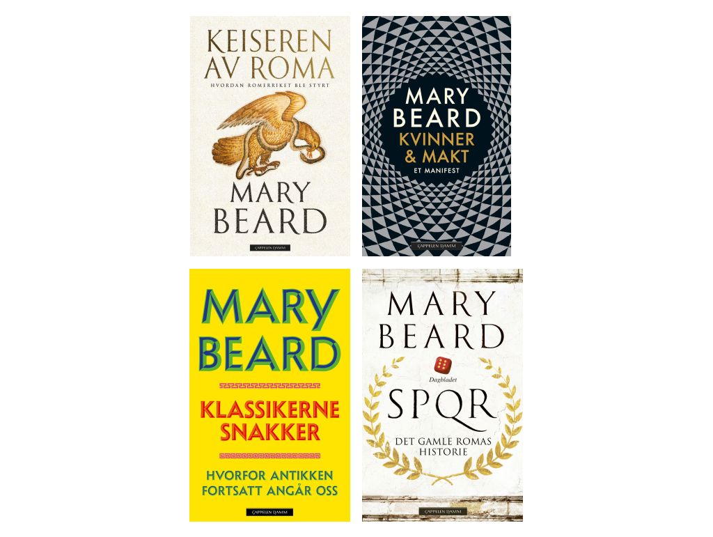 Omslag av Mary Beards bøker