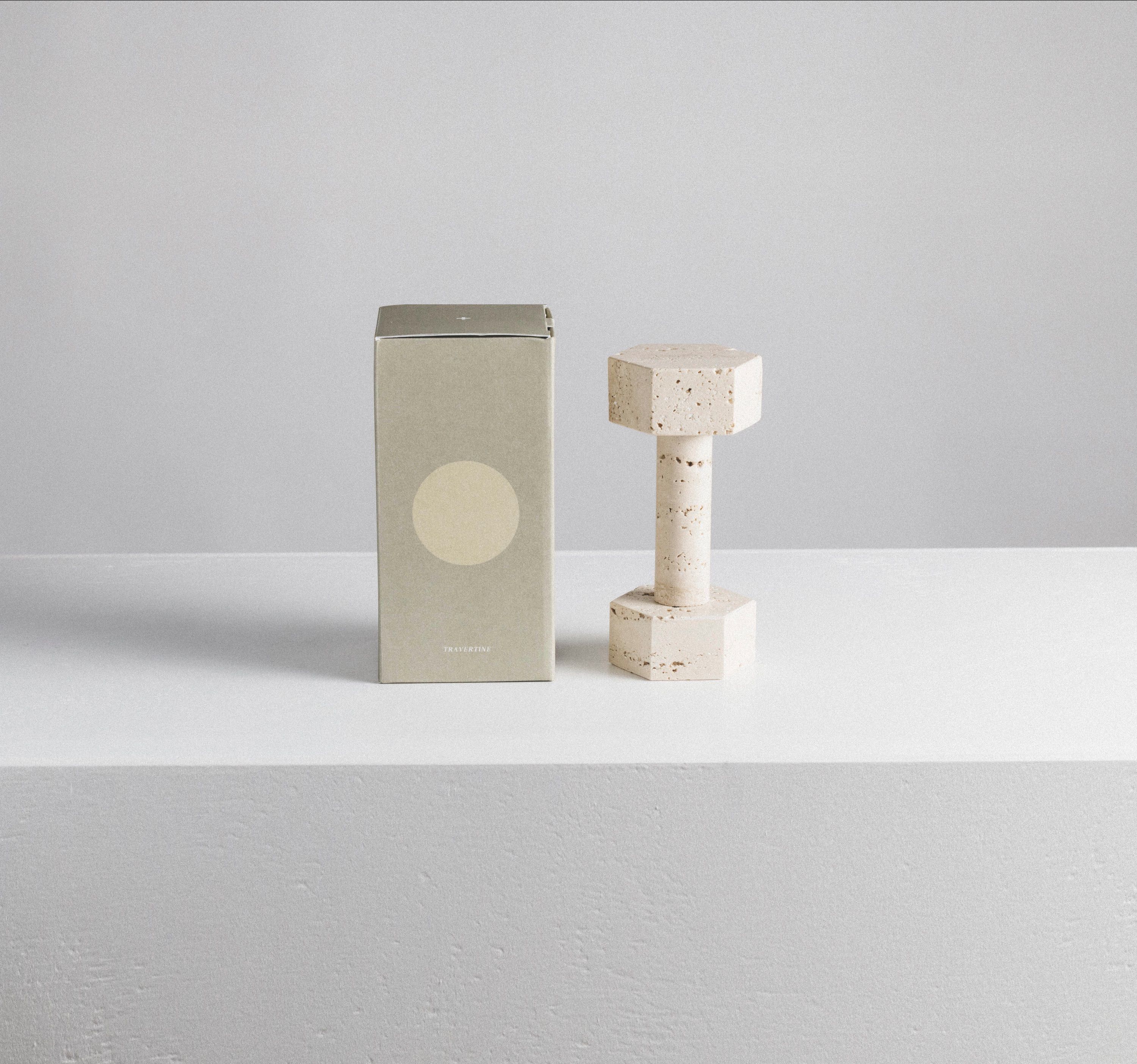 Addition Studio Marble Dumbbell 大理石 ダンベル ヨガ ダンベル 1㎏ トラバーチン 白 石 オブジェ | JAU / JAPAN