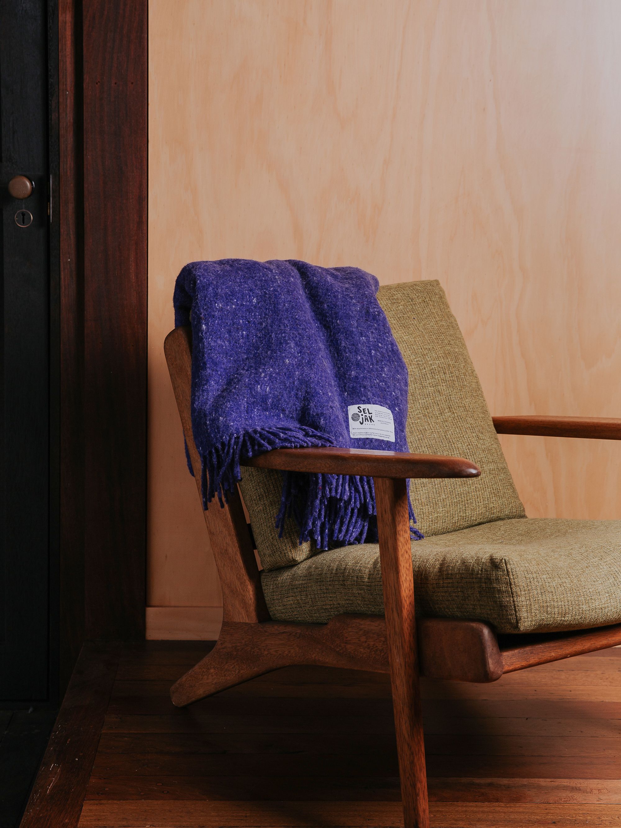 【BLUEY】オーストラリアVINTAGE ウールジャケット企業ロゴ無地グランジ ワークオックスダービージャケット | BLUE BLUE | ブルーブルー