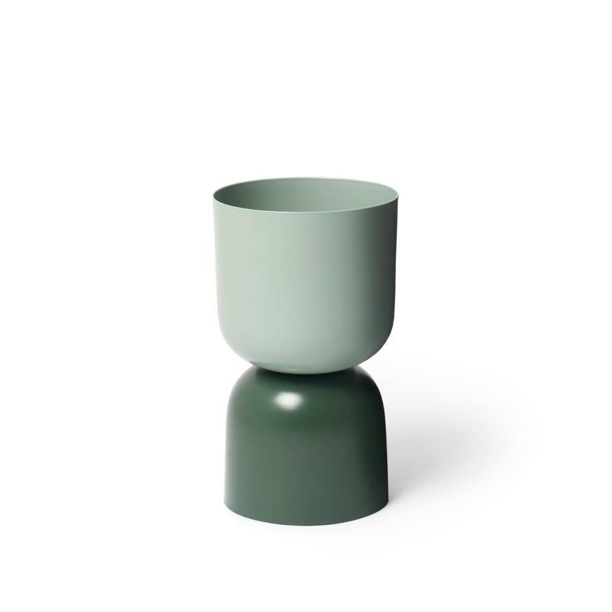 【hope】thha__ Y鉢　yell green 鉢 オブジェ　新品 山善 プランター ガーデンプランター カラフル スチール製 花壇