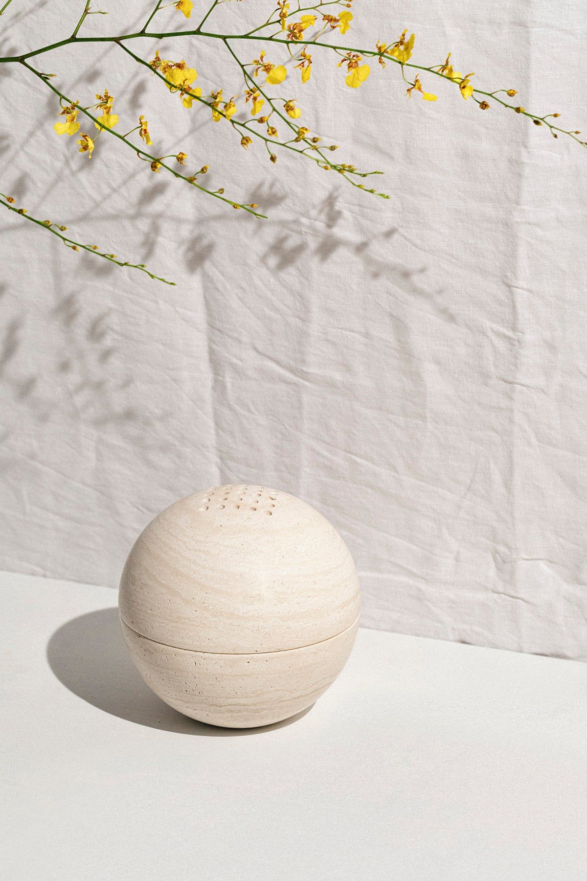 Sphere Incense Burner - Travertine | JAU / JAPAN AUSTRALIA UNITED