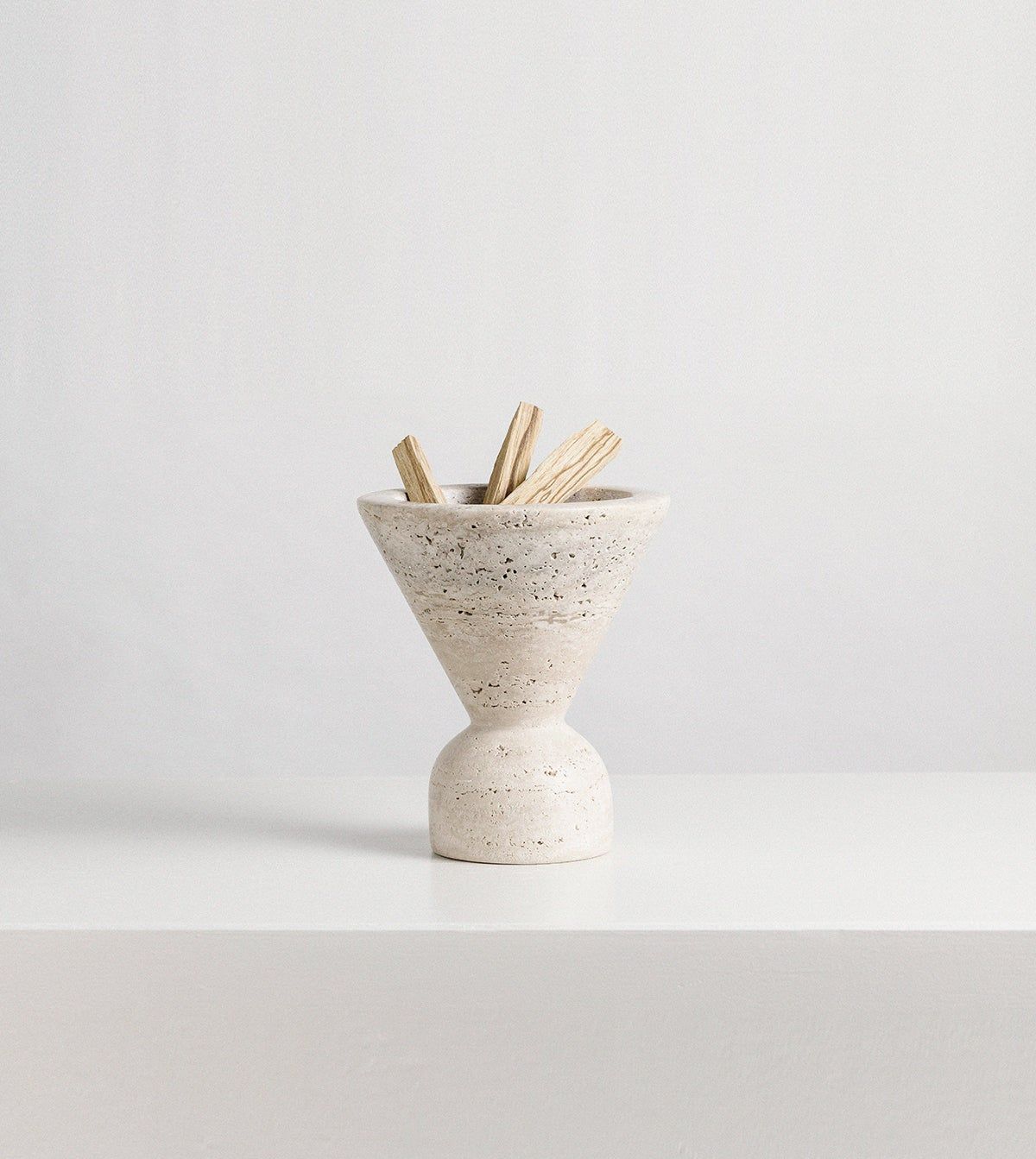 Neue Void Incense Burner - Travertine