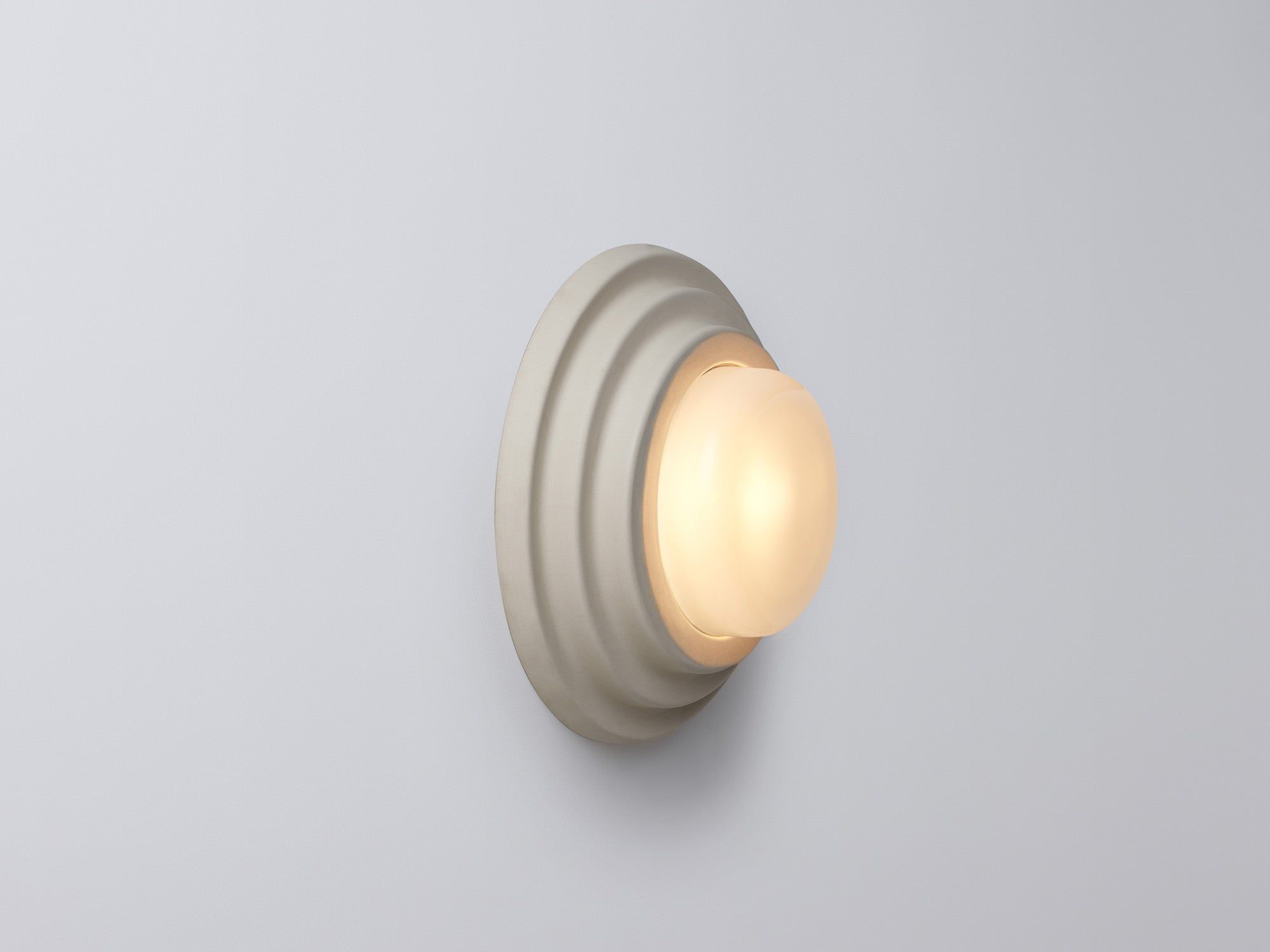 Honey Wall Lamp - Ceramic, Raw, White Glass | JAU / JAPAN