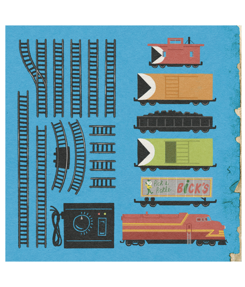 Train Set Tracks Locomotive Bicks Pickle Car CP Trains