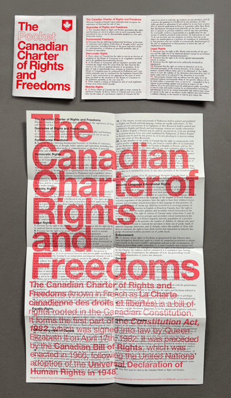 pocket canadian charter of rights and freedoms