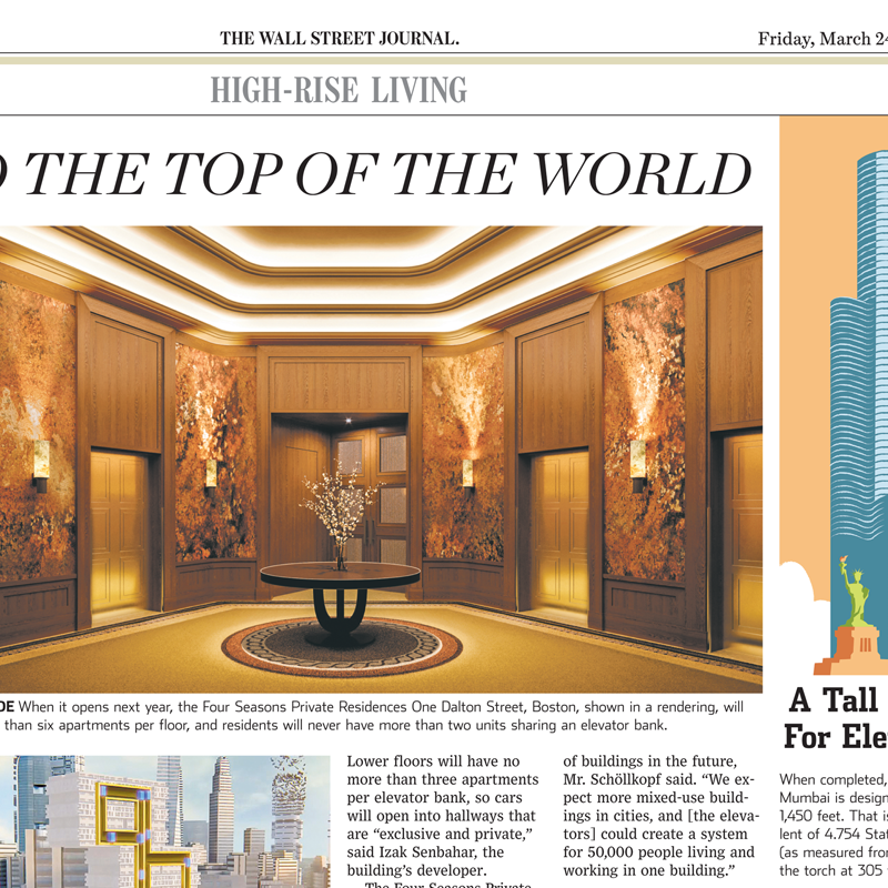 wall street journal mumbai one skyscraper elevator