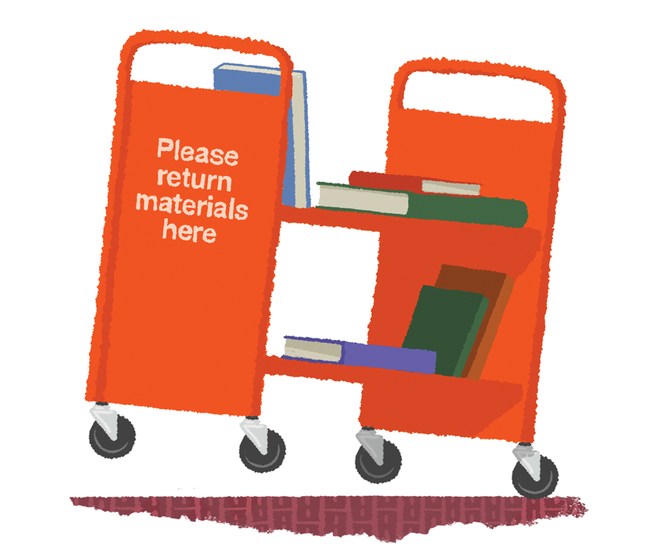 Haunted Library Cart