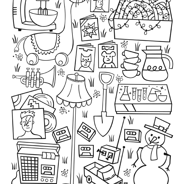 cbc colouring sheet garage sale
